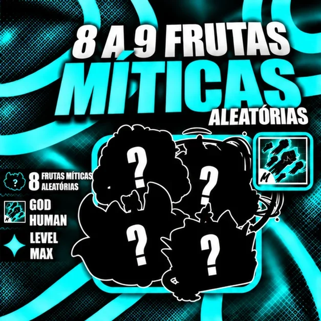 『 🎲 』 8 A 9 FRUTAS MÍTICAS ALEATÓRIAS + GODHUMAN